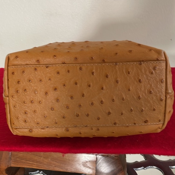 Maurizio Taiuti Genuine Leather Satchel Handbag-Soft Ostrich Pattern-Italy Made - Picture 4 of 7